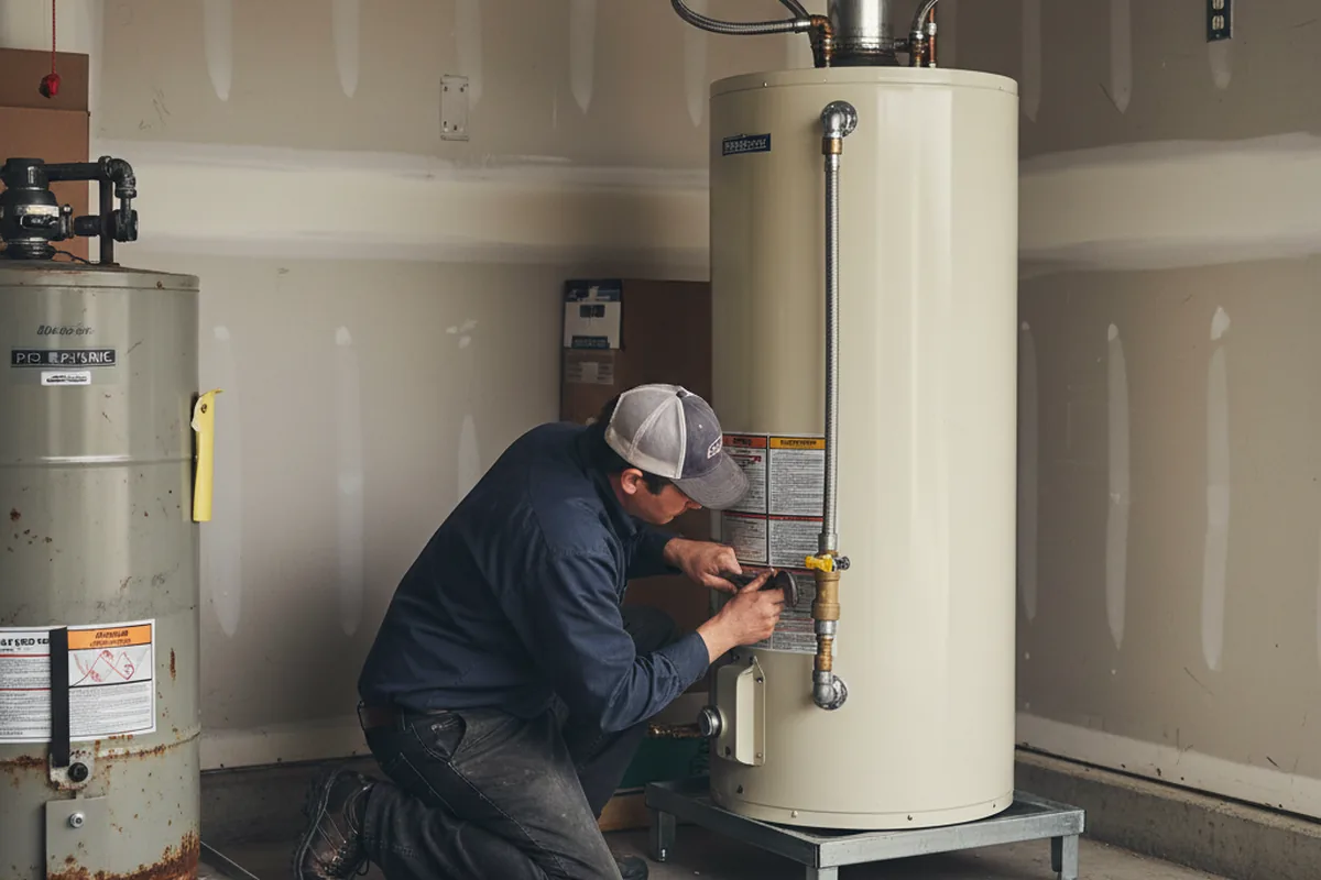 Water heater and shutoff valve replacement in Hiller